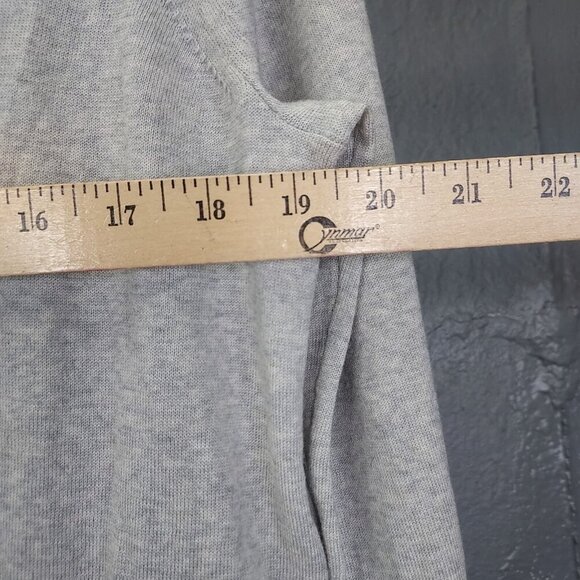 J Crew Sweater Women M Gray 100% Merino Wool Side Tie Long Sleeve Knit Tunic NEW - Picture 11 of 11